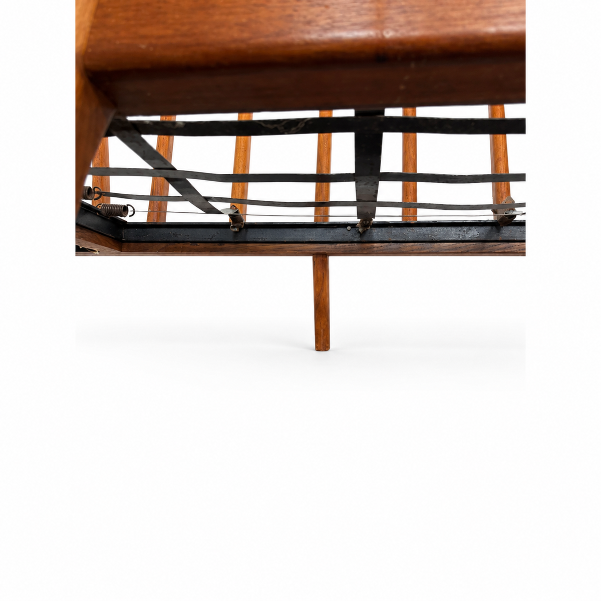 Mel Smilow for Smilow-Thielle Walnut Rail-Back Sofa Frame — detail 12