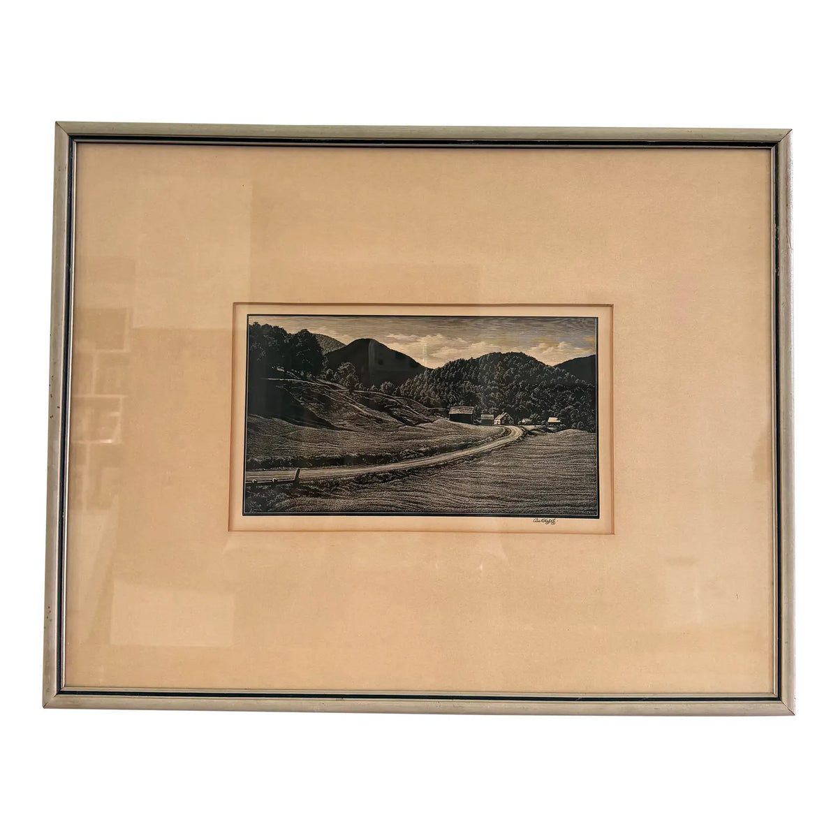 Asa Cheffetz “The Road Home” — Signed Wood Engraving with AAA Labels