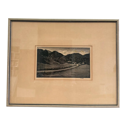 Asa Cheffetz “The Road Home” — Signed Wood Engraving with AAA Labels