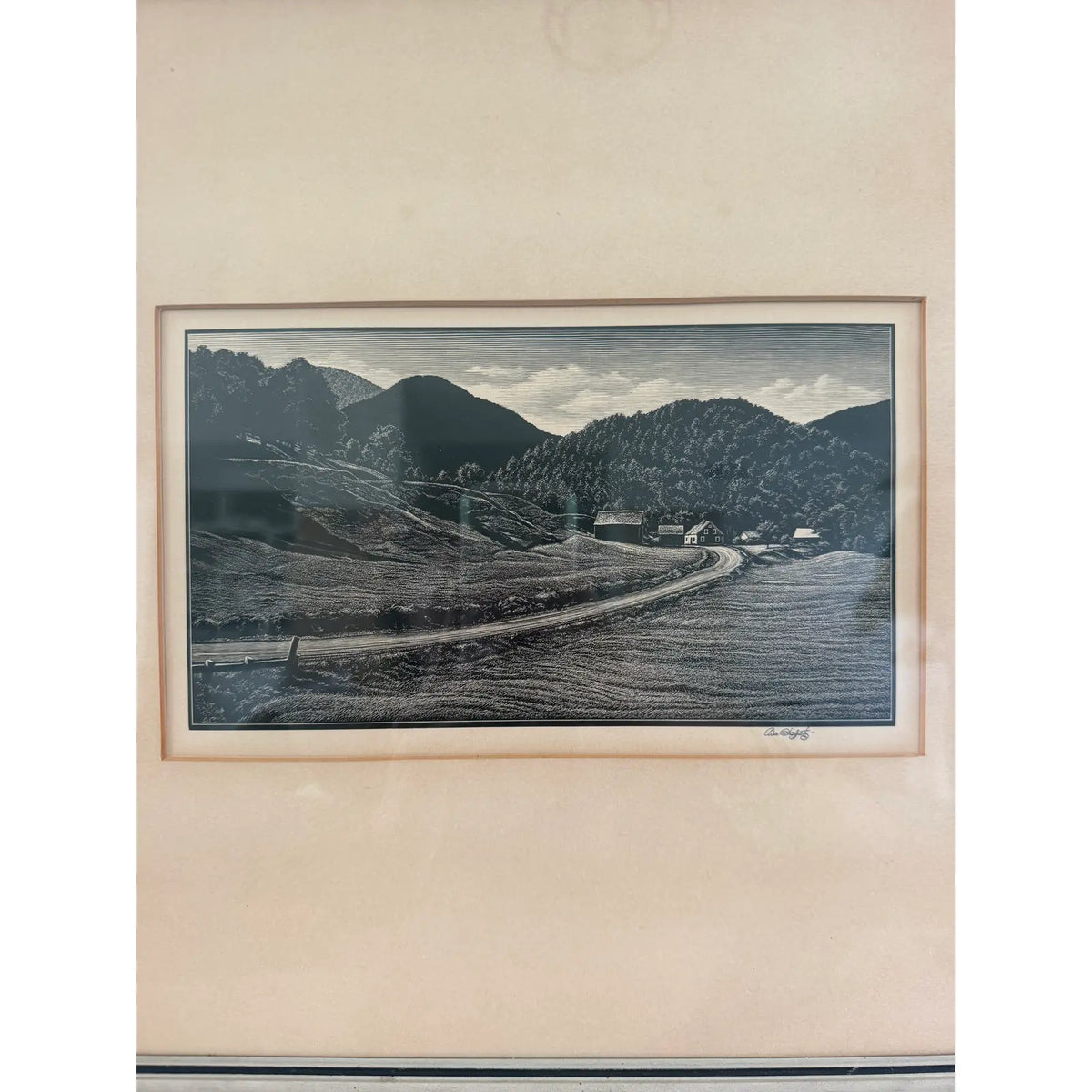 Asa Cheffetz “The Road Home” — Signed Wood Engraving with AAA Labels