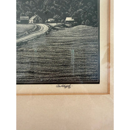 Asa Cheffetz “The Road Home” — Signed Wood Engraving with AAA Labels