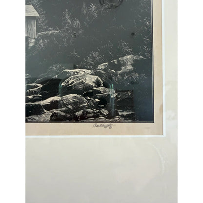 Asa Cheffetz “Covered Bridge – Vermont” — Signed Wood Engraving, Circa 1945