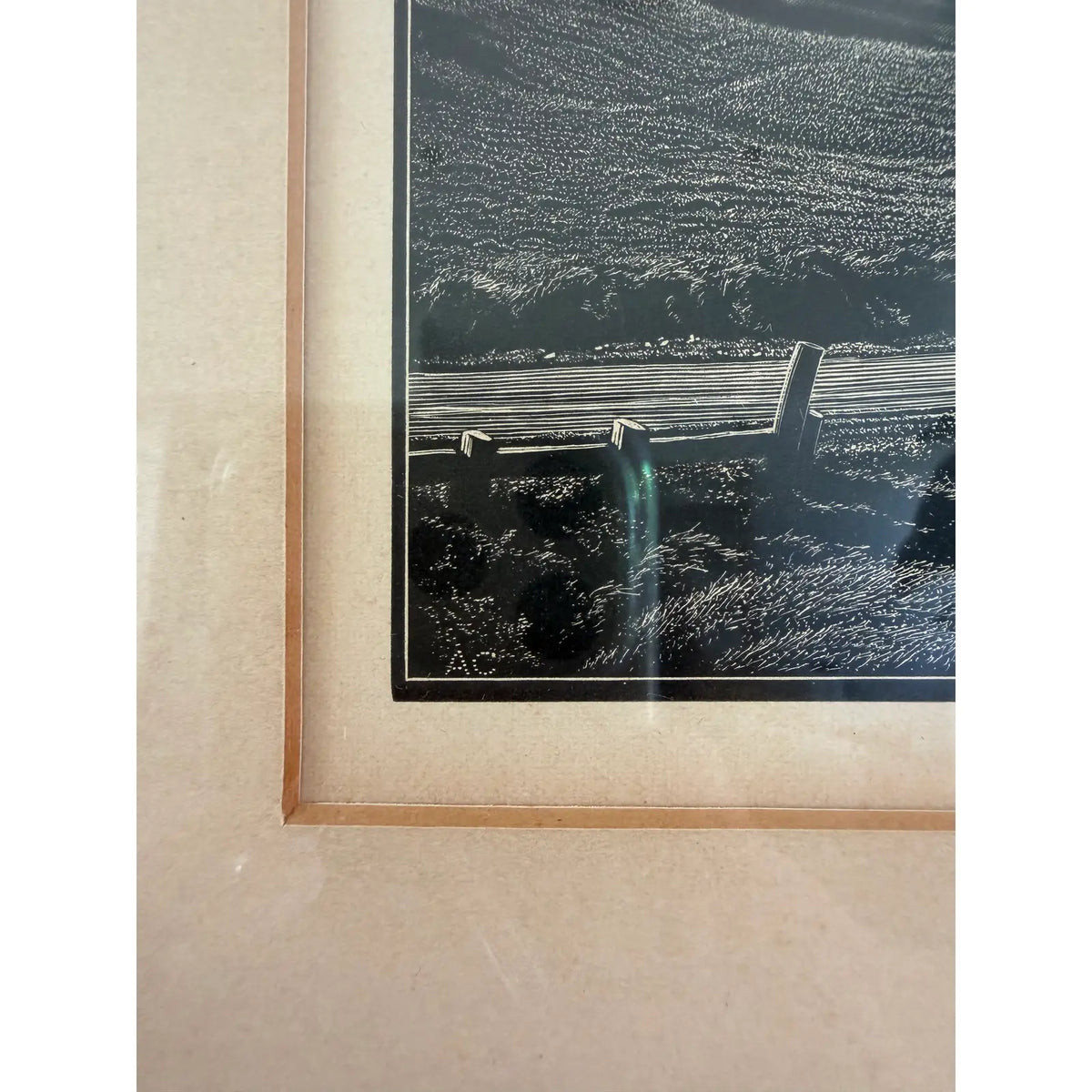 Asa Cheffetz “The Road Home” — Signed Wood Engraving with AAA Labels