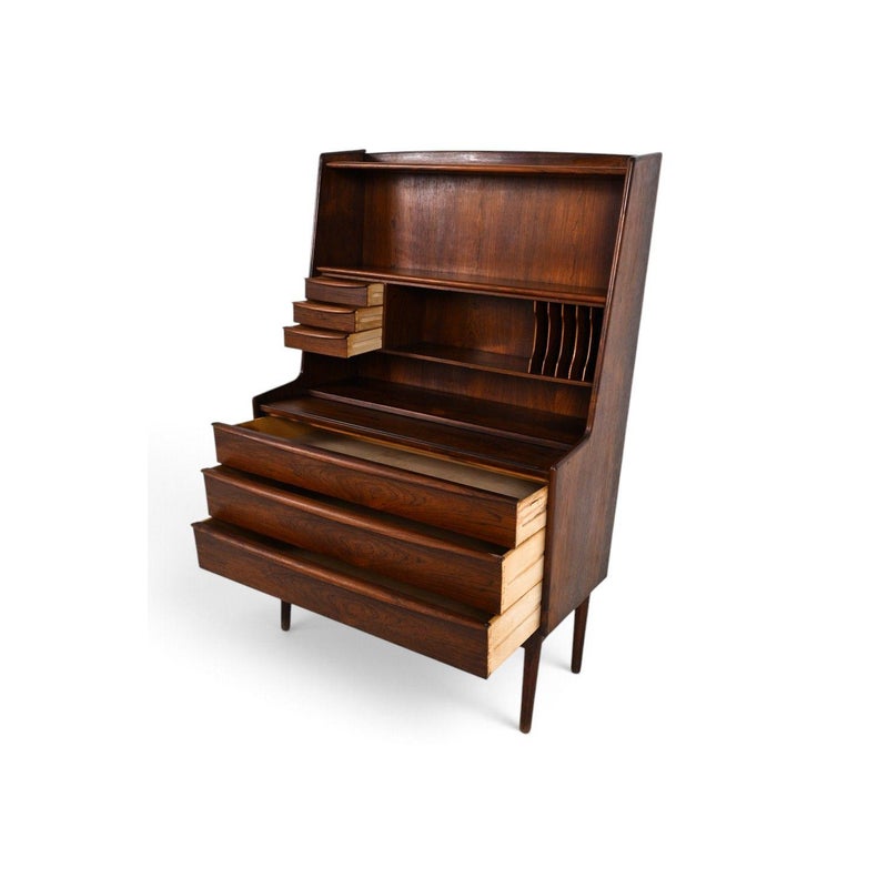 1960s Danish Rosewood Secretary Desk Attributed to Svend Madsen — detail 8