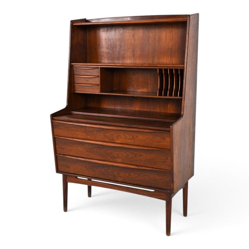 1960s Danish Rosewood Secretary Desk Attributed to Svend Madsen — full view