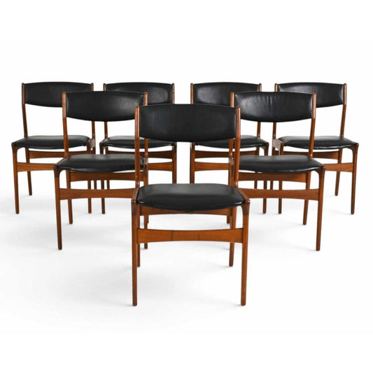 1960s Erik Buch for Nova Model 89 Dining Chairs - Set of 7 — full view