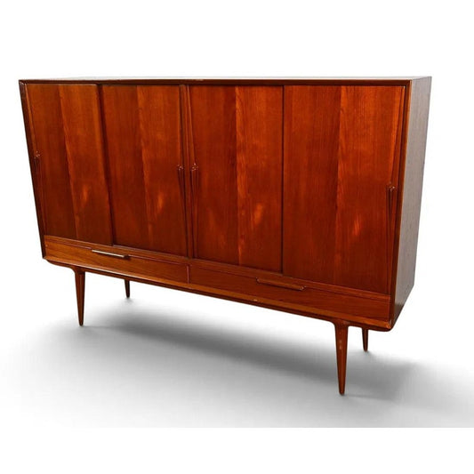 1960s Omann Jun Model 13 Danish Teak Highboard — full view