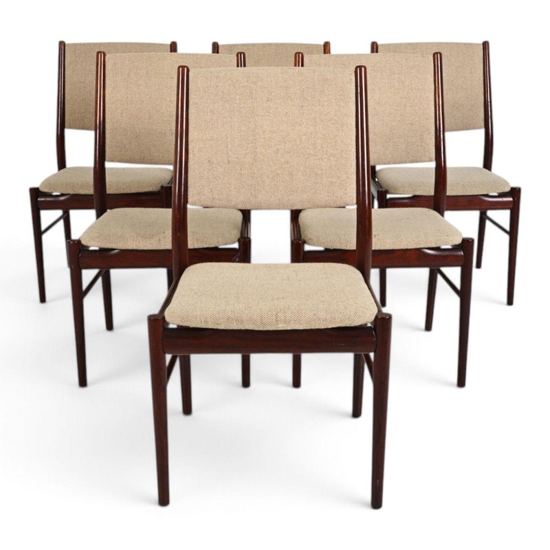 1970s Skovby Danish Rosewood Dining Chairs - Set of 6 — full view