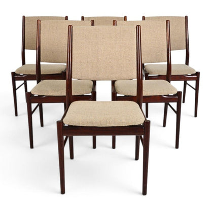 1970s Skovby Danish Rosewood Dining Chairs - Set of 6 — full view