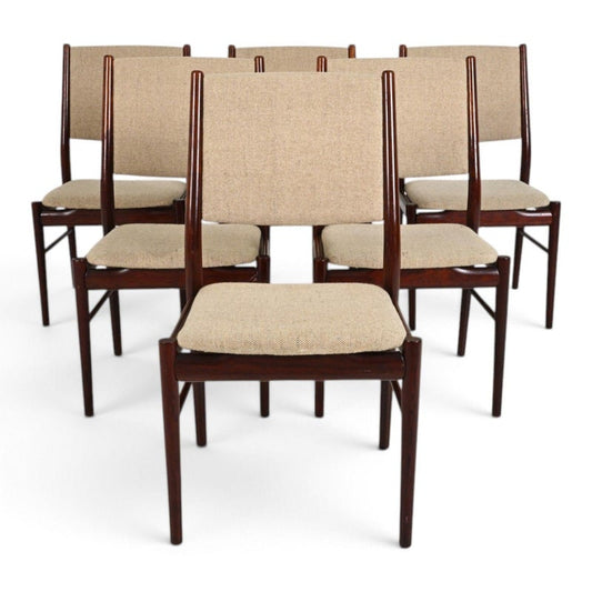 1970s Skovby Danish Rosewood Dining Chairs - Set of 6 — full view