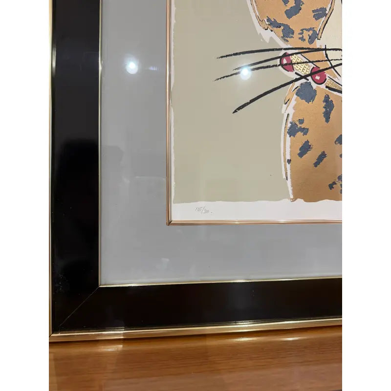 David Croland “Cheetah Woman” Signed Serigraph, 105/300 — detail 4