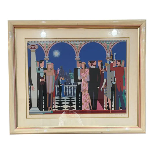 Giancarlo Impiglia “The Grand Party,” 1986 Signed Serigraph, 92/225 — full view