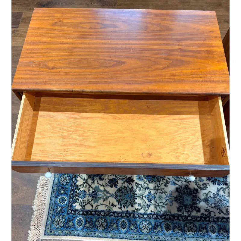 Drexel Declaration Walnut Three-Drawer Dressers — Pair — detail 16