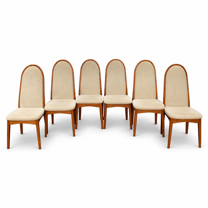 Benny Linden Solid Teak Dining Chairs — Set of Eight — detail 2