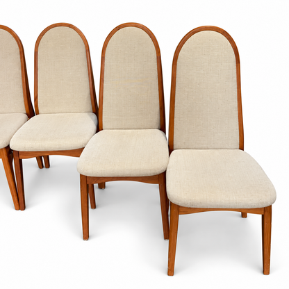 Benny Linden Solid Teak Dining Chairs — Set of Eight — detail 3