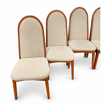 Benny Linden Solid Teak Dining Chairs — Set of Eight — detail 4