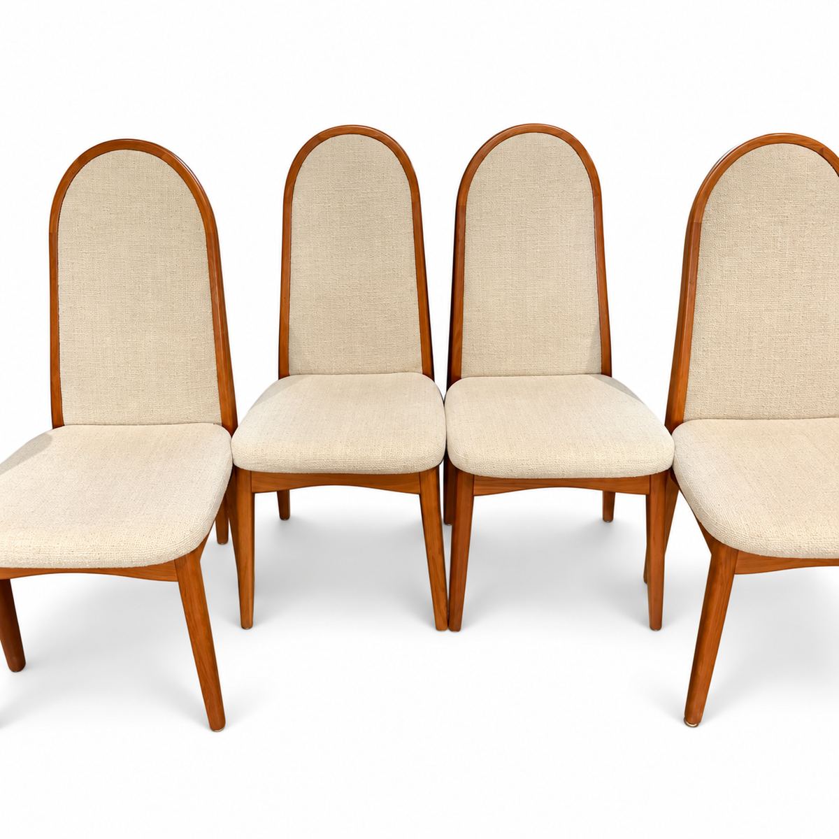 Benny Linden Solid Teak Dining Chairs — Set of Eight — detail 7