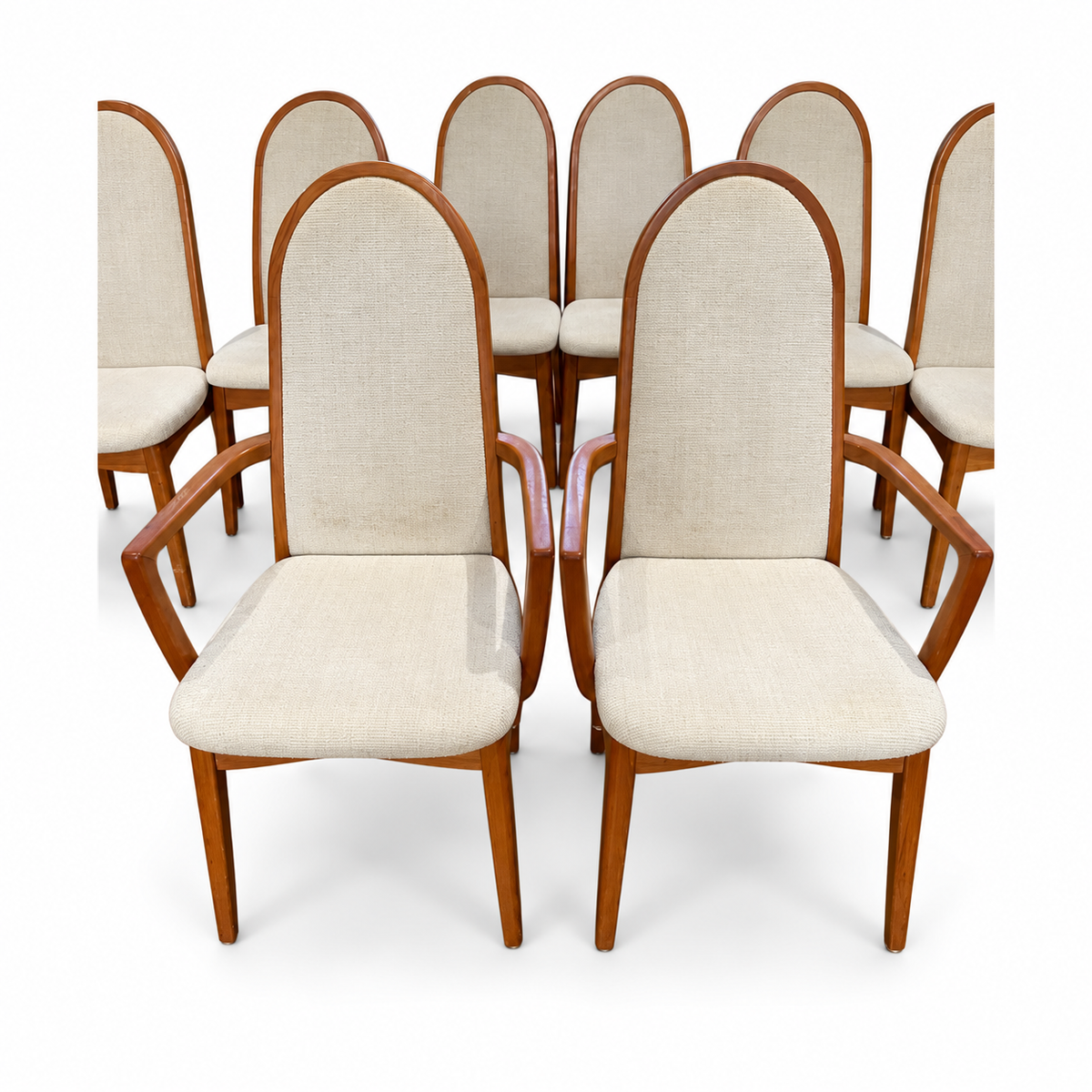 Benny Linden Solid Teak Dining Chairs — Set of Eight — detail 8