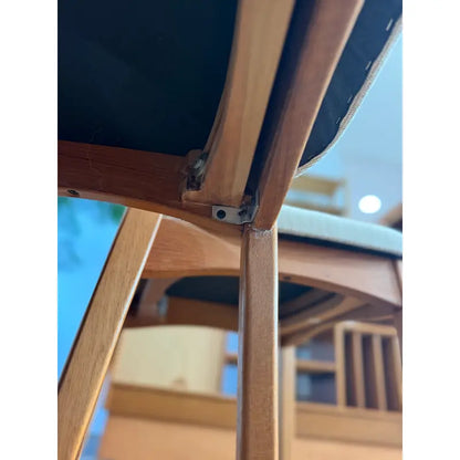 Benny Linden Solid Teak Dining Chairs — Set of Eight — detail 11