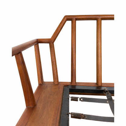 Mel Smilow for Smilow-Thielle Walnut Rail-Back Sofa Frame — detail 3