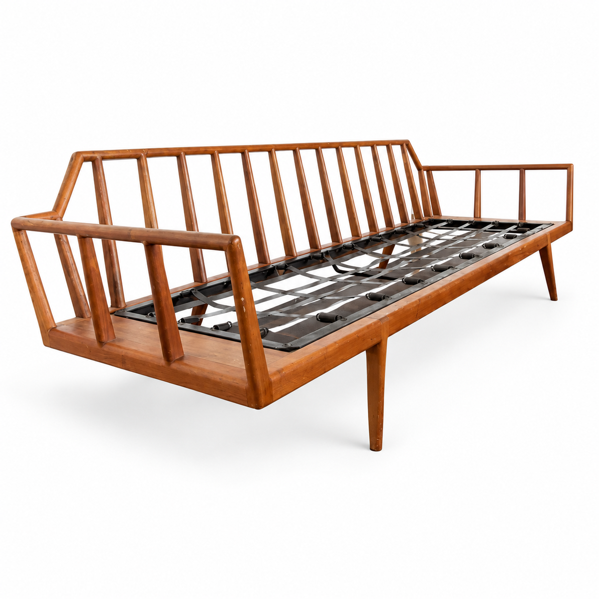 Mel Smilow for Smilow-Thielle Walnut Rail-Back Sofa Frame — detail 7