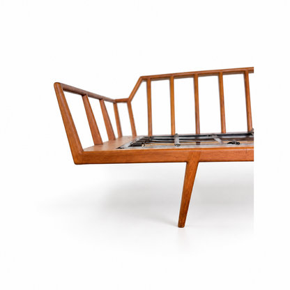 Mel Smilow for Smilow-Thielle Walnut Rail-Back Sofa Frame — detail 8