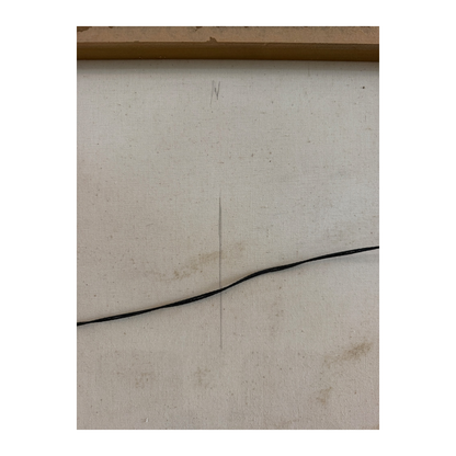 Hohimer painting reverse with faint markings and hanging wire
