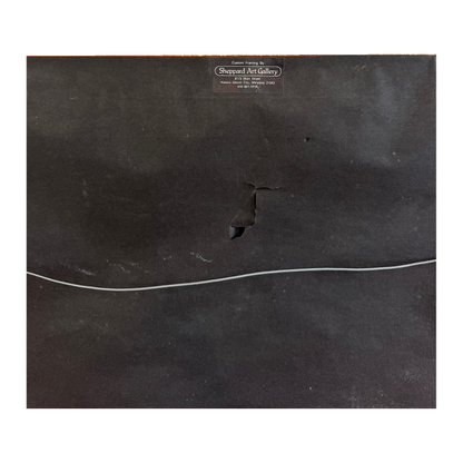 Fritzner Louis painting reverse, backing-paper wear and hanging wire detail, on white background