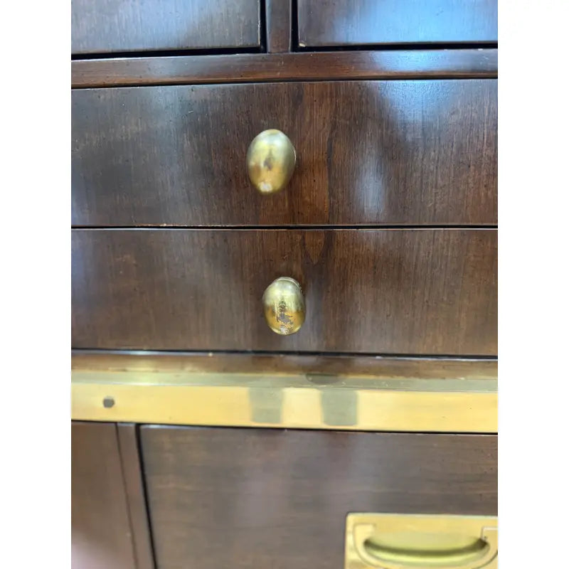 Directional Custom Collection Campaign Armoire, Attributed to Milo Baughman — detail 3