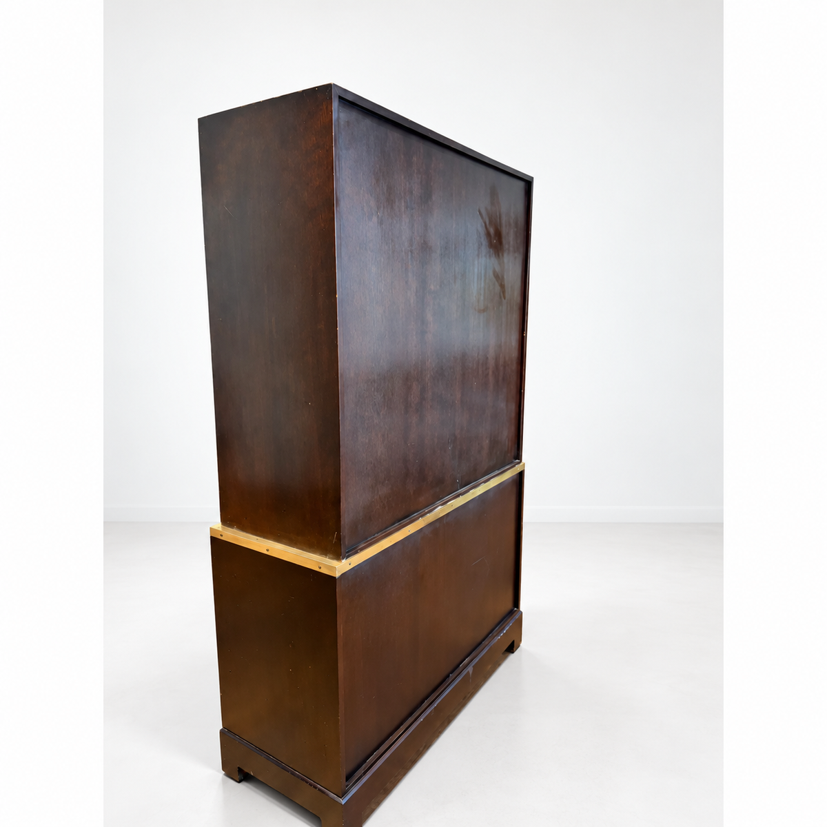 Directional Custom Collection Campaign Armoire, Attributed to Milo Baughman — detail 4