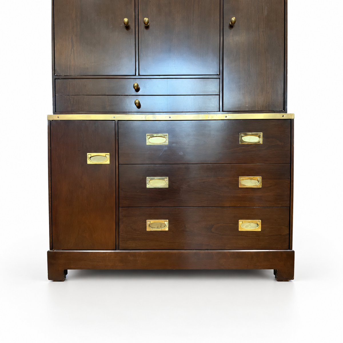 Directional Custom Collection Campaign Armoire, Attributed to Milo Baughman — detail 8