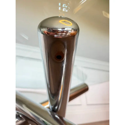 Chrome and Glass “Jax” Coffee Table, Attributed to Milo Baughman — detail 6