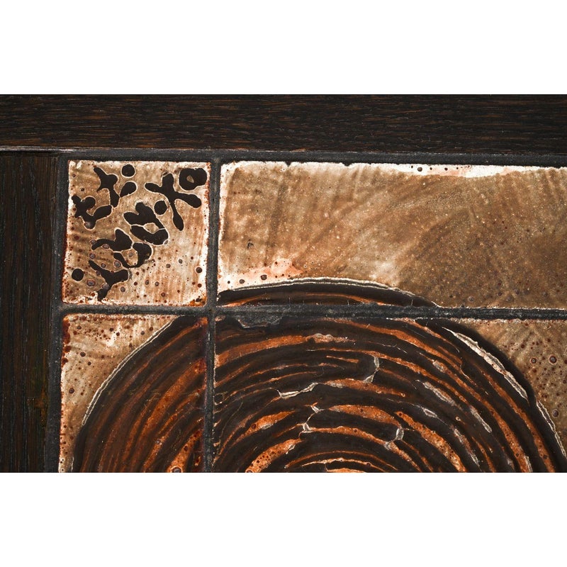 Gangso Mobler Danish Oak and Ox Art Tile Dining Table With Two Leaves — detail 13