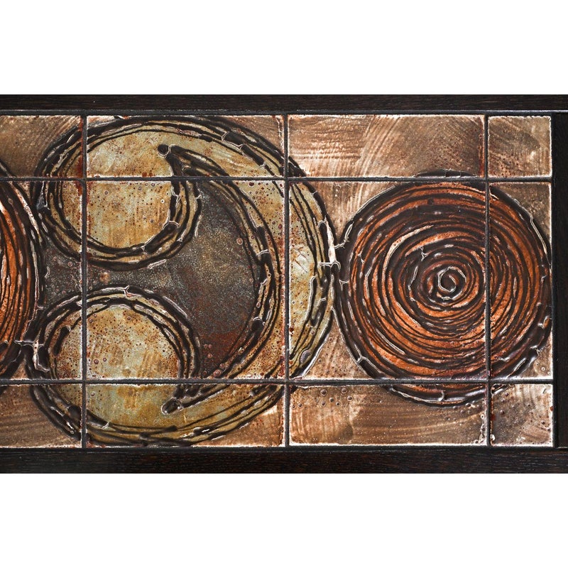 Gangso Mobler Danish Oak and Ox Art Tile Dining Table With Two Leaves — detail 11