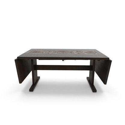 Gangso Mobler Danish Oak and Ox Art Tile Dining Table With Two Leaves — detail 2