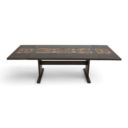 Gangso Mobler Danish Oak and Ox Art Tile Dining Table With Two Leaves — detail 14