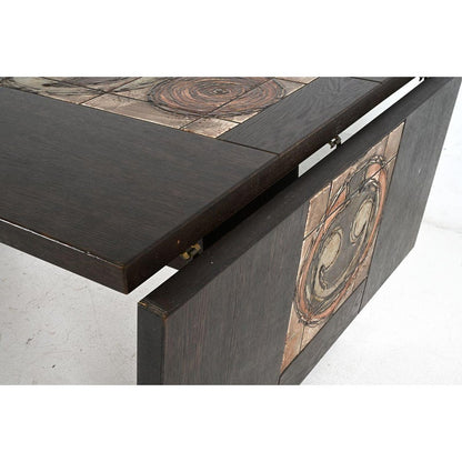 Gangso Mobler Danish Oak and Ox Art Tile Dining Table With Two Leaves — detail 7