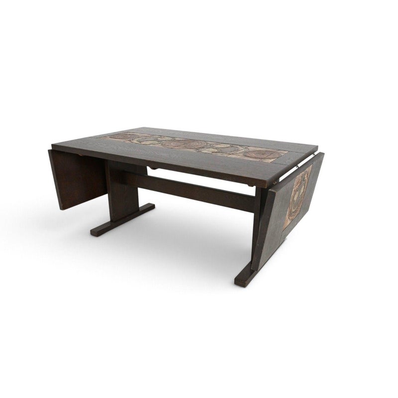 Gangso Mobler Danish Oak and Ox Art Tile Dining Table With Two Leaves — detail 17