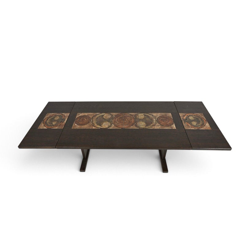 Gangso Mobler Danish Oak and Ox Art Tile Dining Table With Two Leaves — detail 16