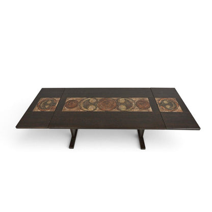 Gangso Mobler Danish Oak and Ox Art Tile Dining Table With Two Leaves — detail 16