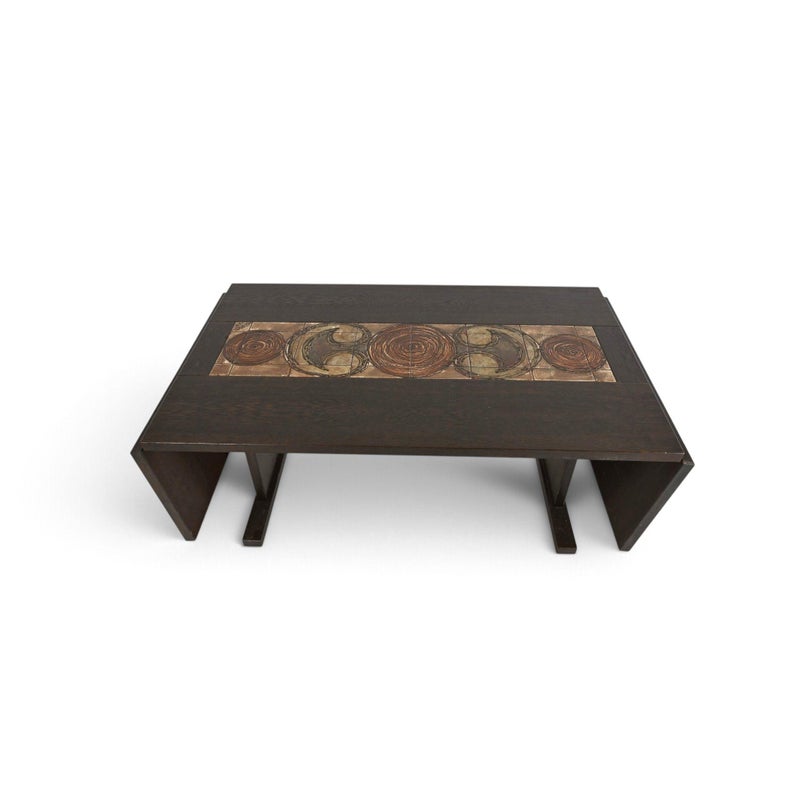 Gangso Mobler Danish Oak and Ox Art Tile Dining Table With Two Leaves — detail 4