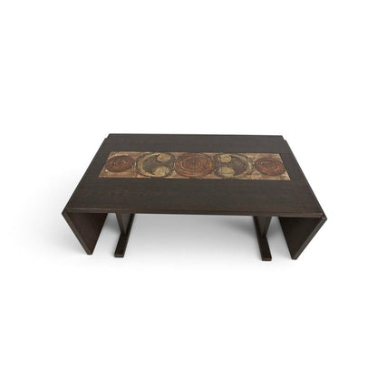Gangso Mobler Danish Oak and Ox Art Tile Dining Table With Two Leaves — detail 4