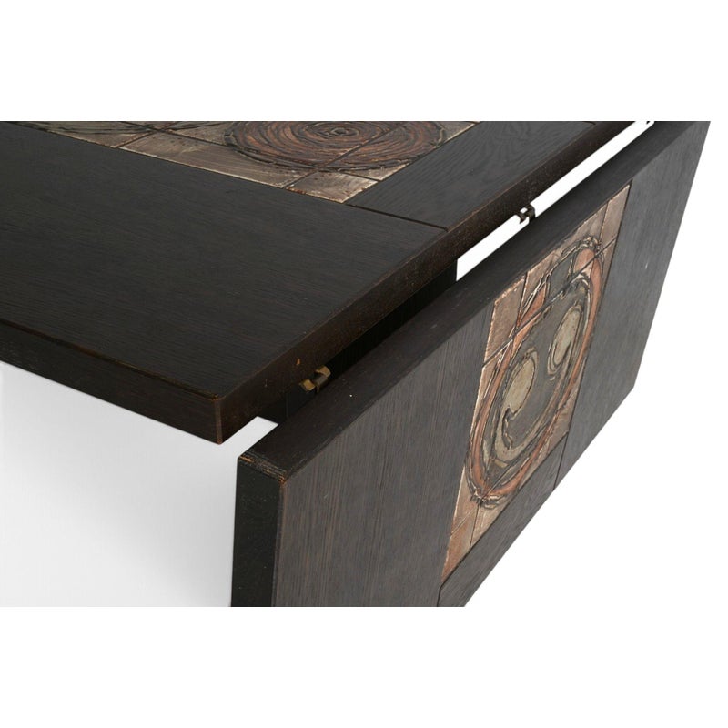 Gangso Mobler Danish Oak and Ox Art Tile Dining Table With Two Leaves — detail 9