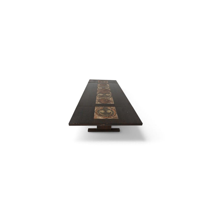 Gangso Mobler Danish Oak and Ox Art Tile Dining Table With Two Leaves — detail 5